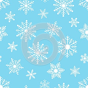 Seamless pattern snowflakes vector illustration
